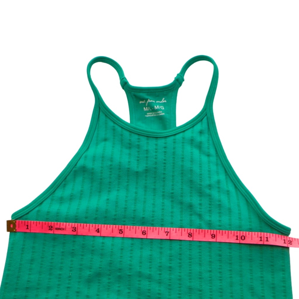 Out From Under Green Ribbed Racerback Crop Tank Sports Bra M/L - Picture 7 of 7
